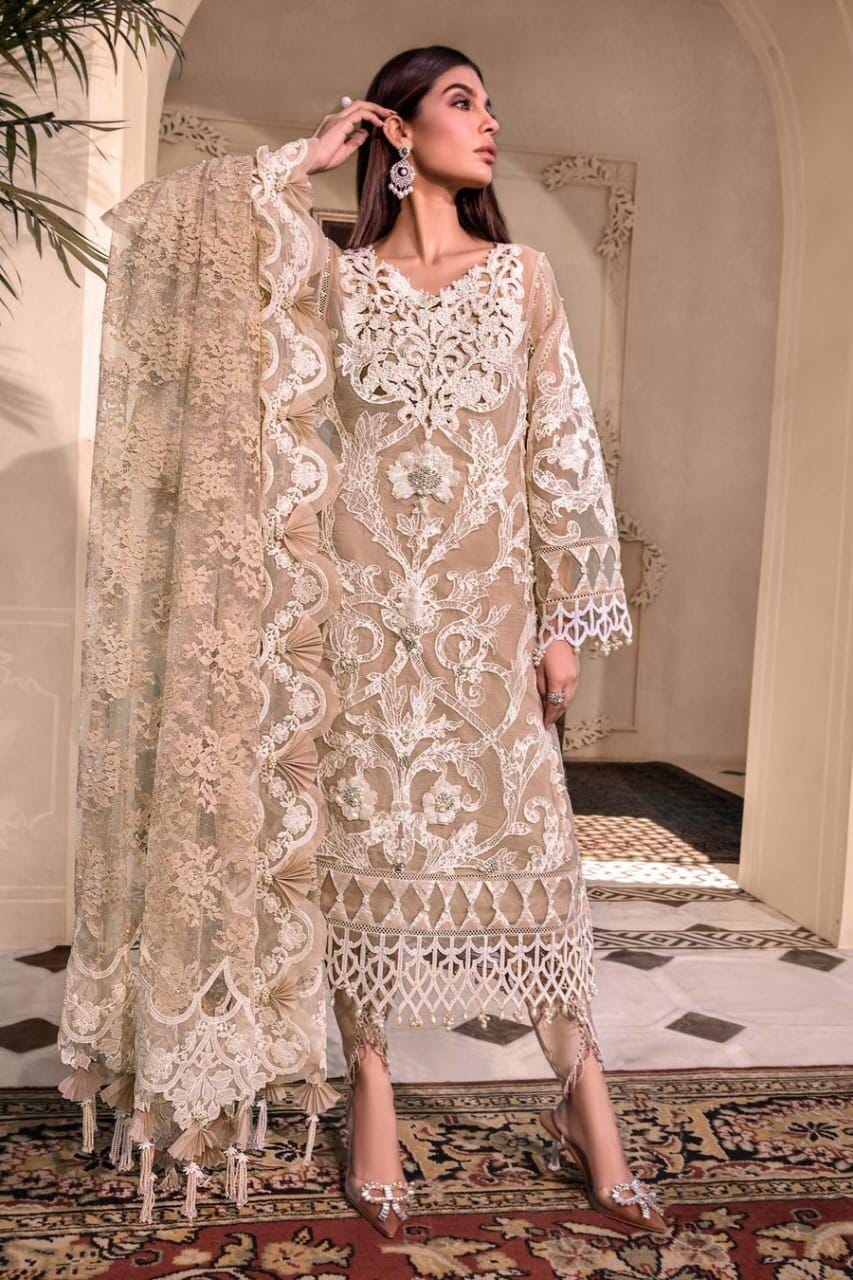 MARIA B HERITAGE EDITION ORGANZA FULLY HEAVY EMBROIDERED SUIT
